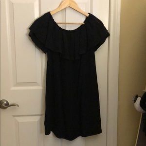 Off the shoulder black dress from Zara